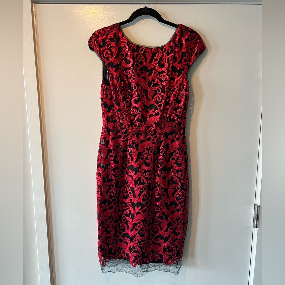 Antonio Melani Milo Cap Sleeve Sequin Dress